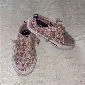 BNWOT Sperry Pink Glitter Sneakers